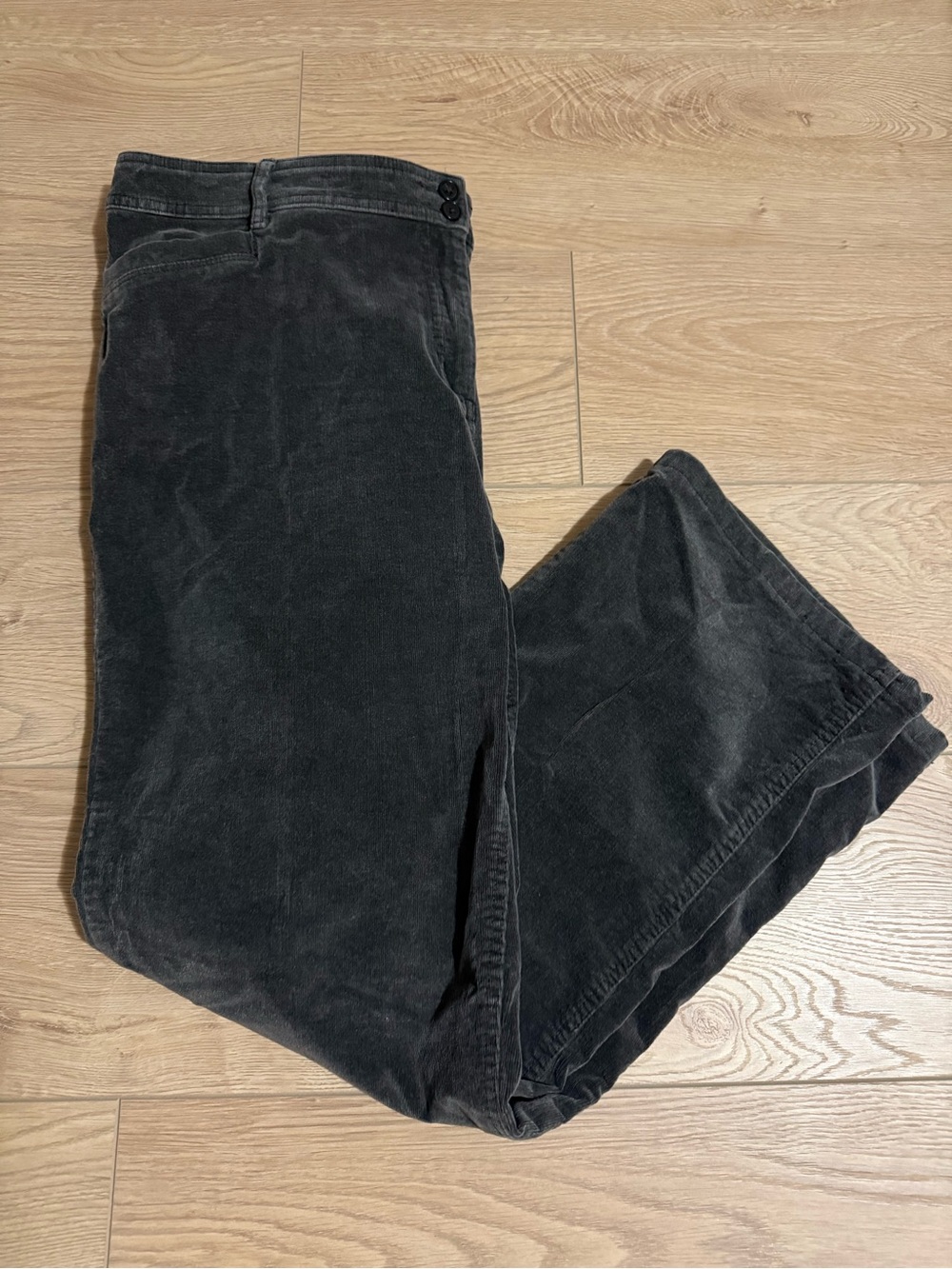 Northern Reflections Town Stretch Charcoal Grey Corduroy Pants - 16